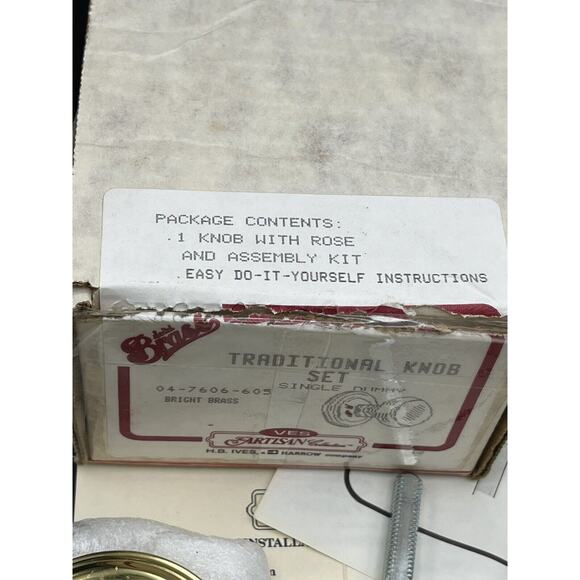 Vtg H.B. Ives Artisan Collection Single Dummy SOLID Brass Knobs W/Rose Lot Of 2 - Picture 9 of 16